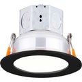 Amax Lighting Amax Lighting 4" Round LED Veloce Recess Down Light, 10W, 120V, 3000K, Black LED-SR4P/BLK